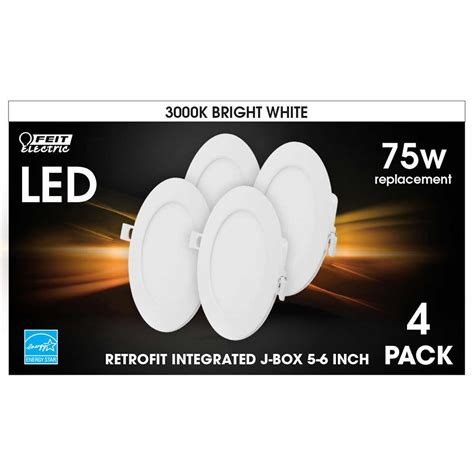 feit electric led 4 integrated j-box retrofit kit|dimmable led retrofit kit.